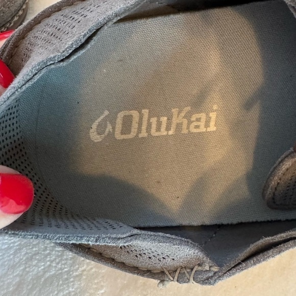 Olukai Men’s Kauwela Lace Shoes in Charcoal Like New Rare Size 9 main image 4